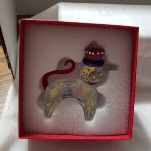 Beautiful K9 Crystal Christmas Cat